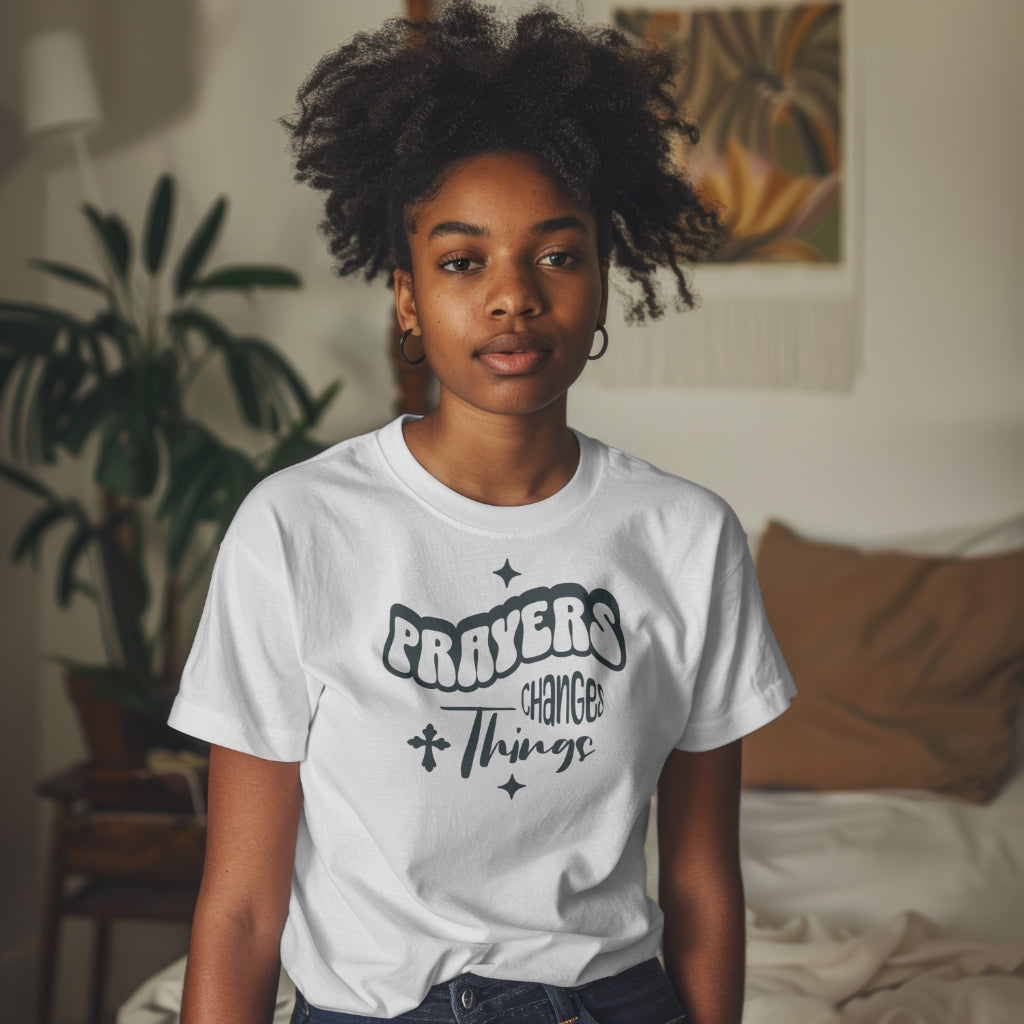 T-shirt unisexe "PRAYERS CHANGES THINGS"