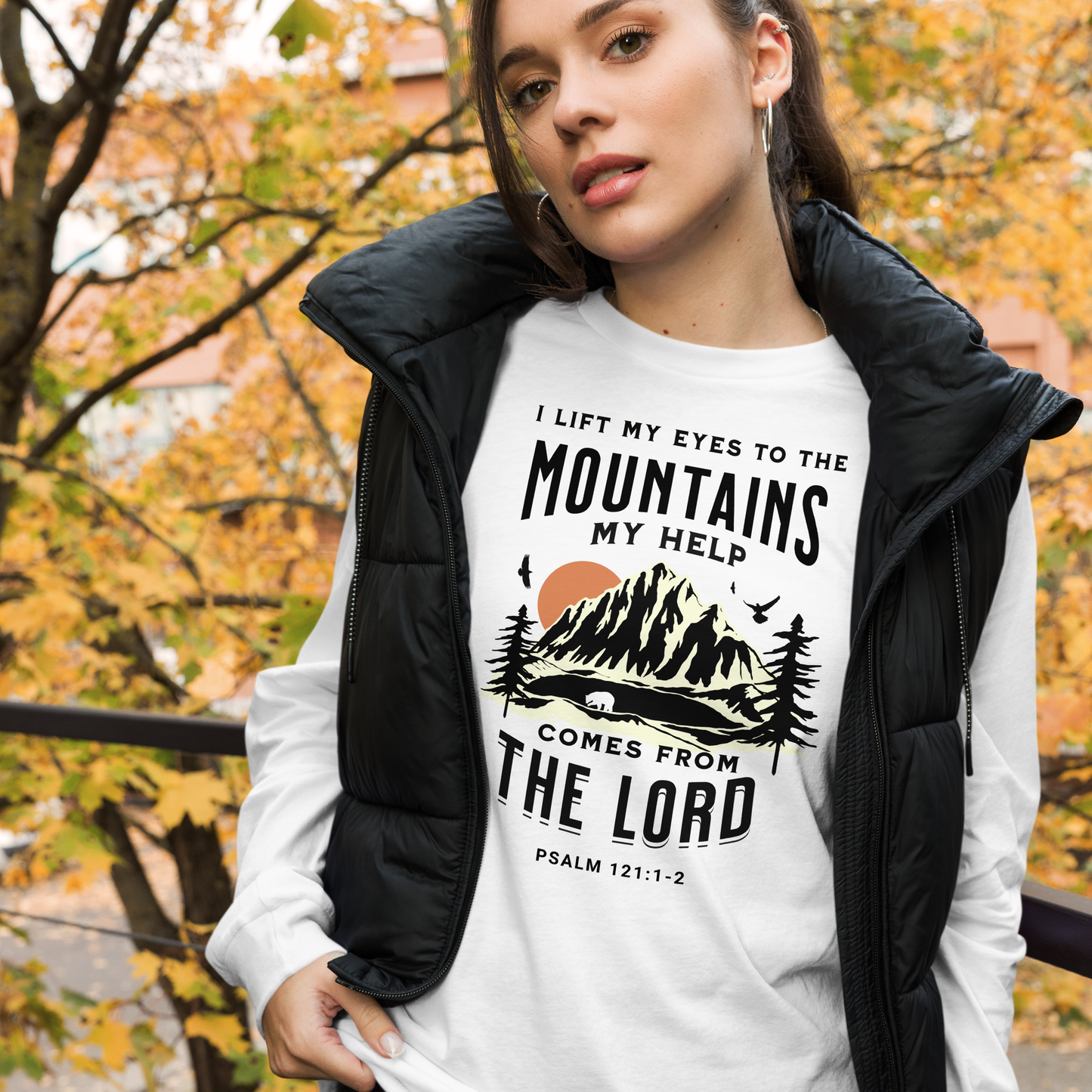 T-shirt Unisexe à Manches Longues "MY HELP FROM THE LORD"