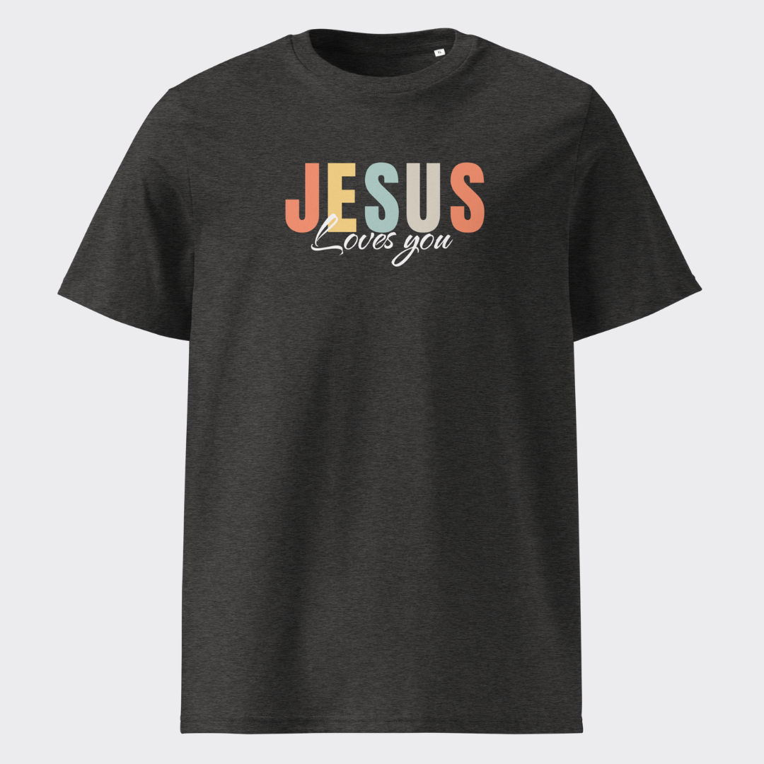 T-shirt unisexe en coton "JESUS LOVES YOU"