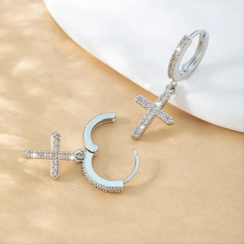 Boucles d'Oreilles avec Croix