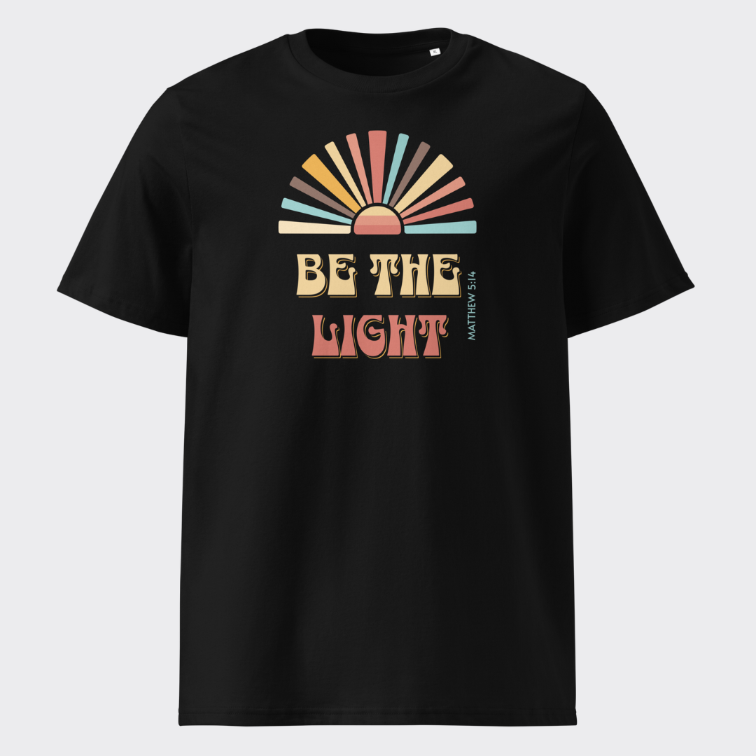 T-shirt unisexe en coton "BE THE LIGHT"