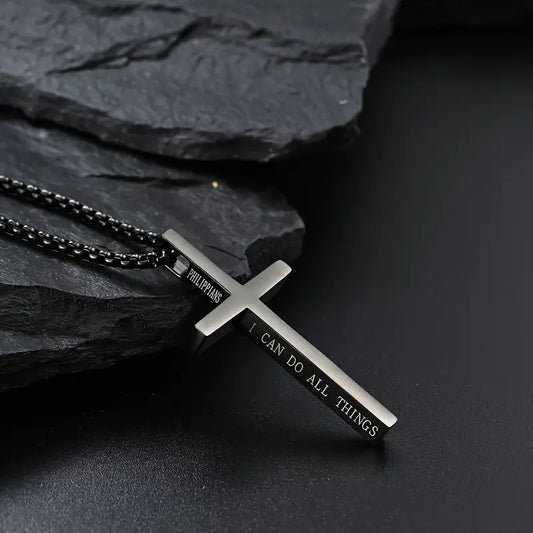 Collier en acier inoxydable pour hommes