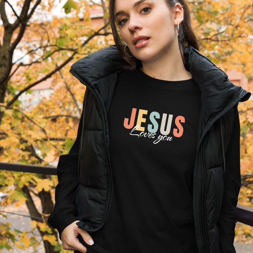 T-shirt Unisexe à Manches Longues  "JESUS LOVES YOU"