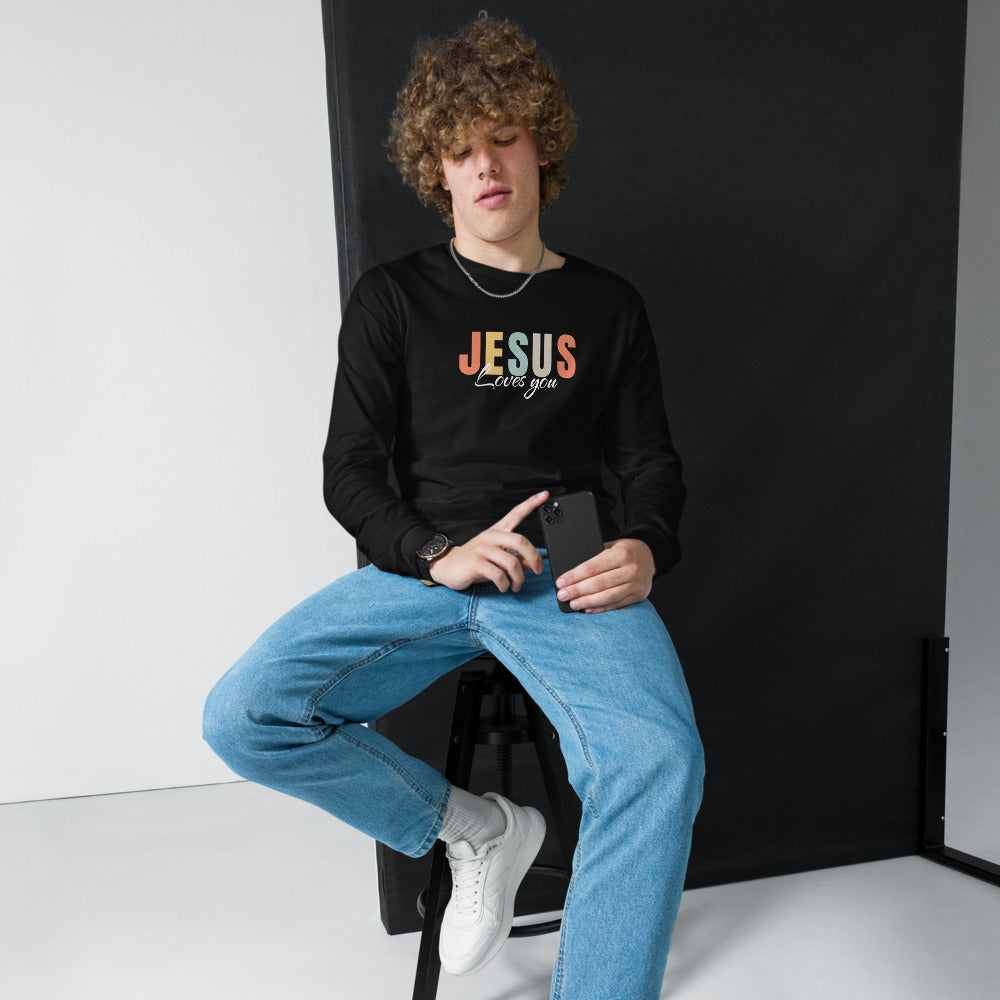 T-shirt Unisexe à Manches Longues  "JESUS LOVES YOU"